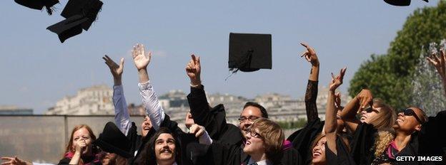 Graduates celebrating