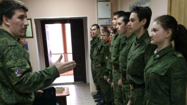 Stepan Zotov and his cadets