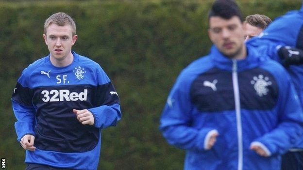 Newcastle's Shane Ferguson joins Rangers training