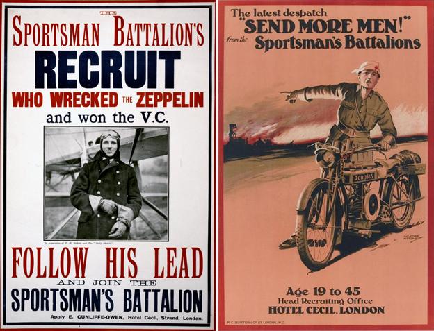 Posters for the Sportsmen's Battalion