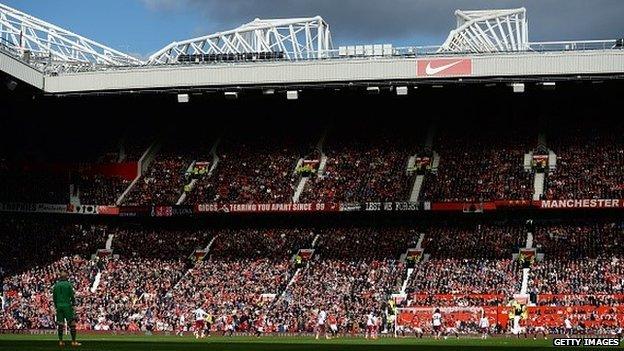 Old Trafford, home of Manchester United