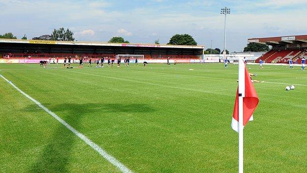 Aggborough, home of Kidderminster Harriers and Worcester City