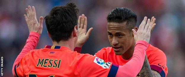 Lionel Messi and Neymar