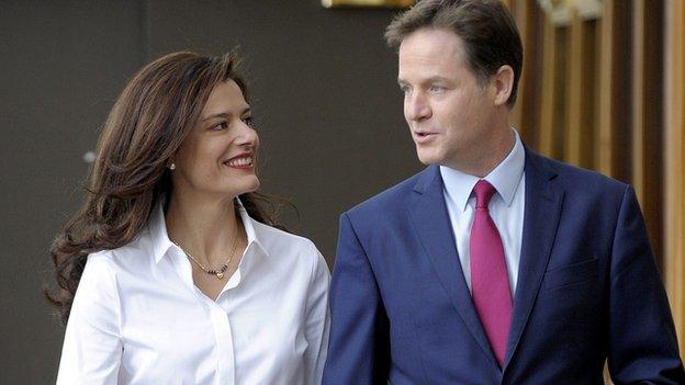 Miriam Gonzalez Durantez and Nick Clegg