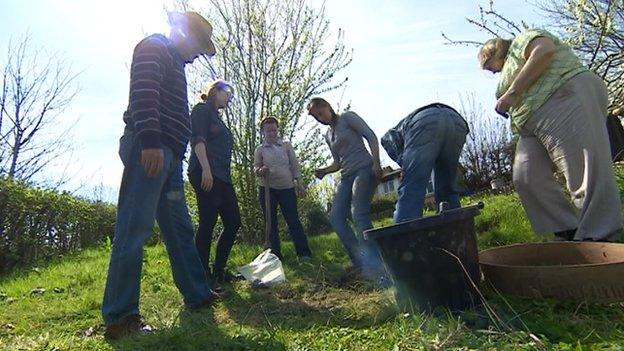 Digging at St Anns Allotments