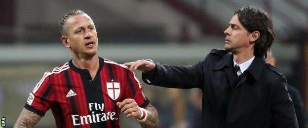 Philippe Mexes and Pippo Inzaghi