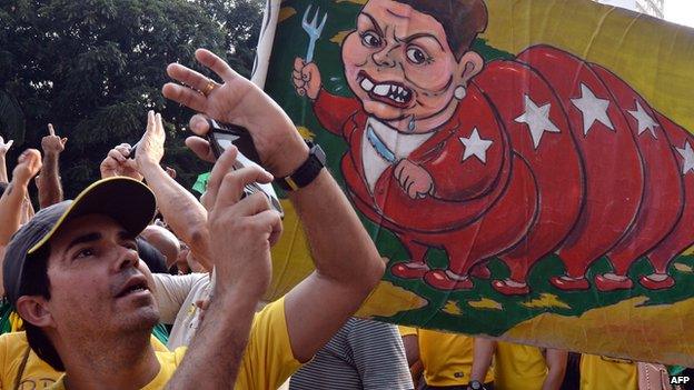 Demonstration against Dilma Rousseff