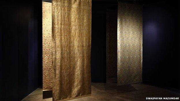 The Shikargarh panels by Rahul Jain reinterpret the traditional Varanasi brocade by highlighting India's vanishing wildlife.