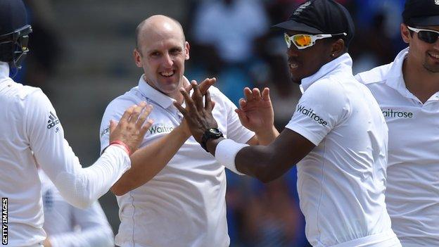 James Tredwell celebrates (centre left)