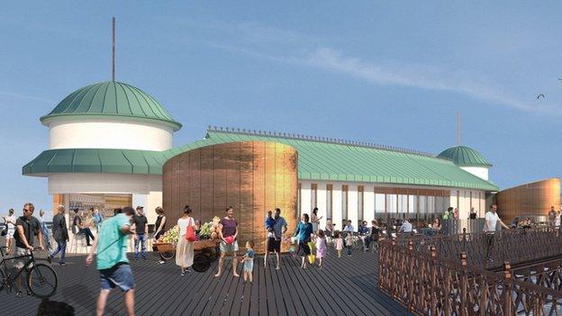 Artist's impression of Hastings Pier