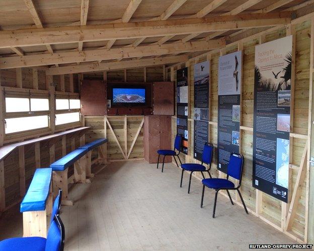 Inside the new osprey hide