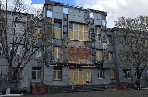 Bomb damaged plant office