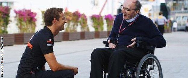 Jenson Button and Sir Frank Williams