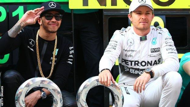 Lewis Hamilton and Nico Rosberg