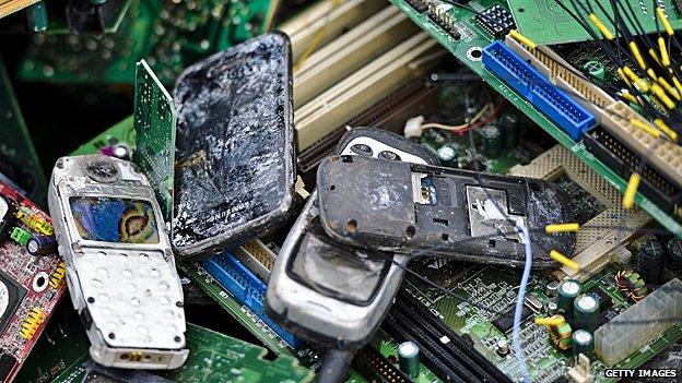 Old phones and other electronic waste