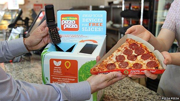 Canadian pizza chain Pizza Pizza lets you swap your old phone for slices of pizza