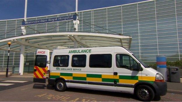 Ambulance outside hospital