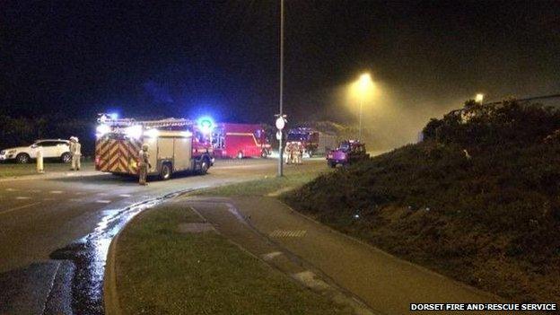 Fire crews at Canford Heath