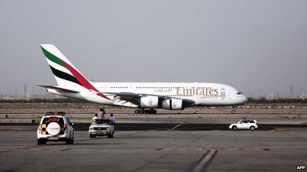 Emirates A380 plane