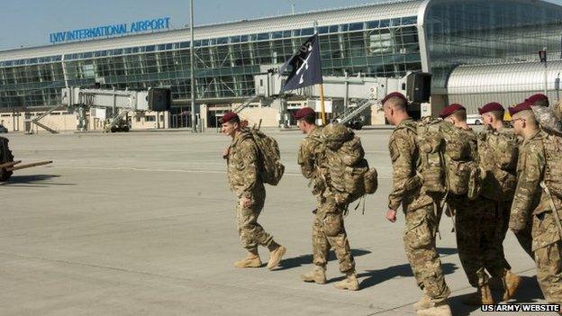 US troops arrive in Lviv, Ukraine