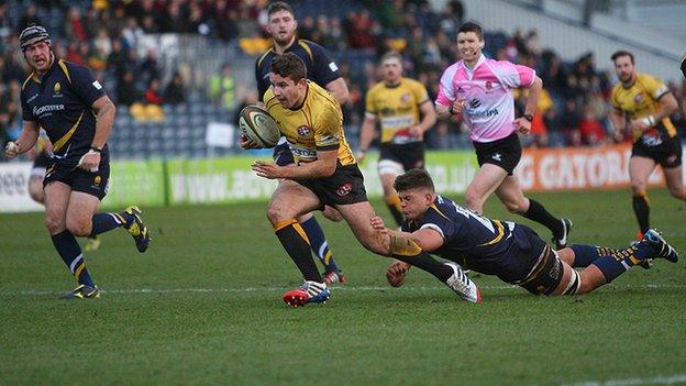 Cornish Pirates conceded 10 tries in their 62-26 defeat at Sixways in January