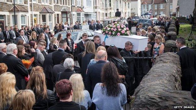 Becky Watts' funeral