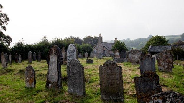 Cemetery in Dartmoor National Park