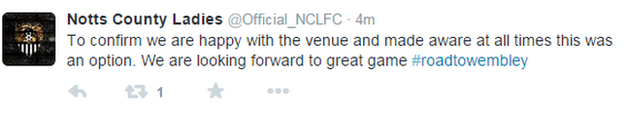 Notts County Ladies tweet