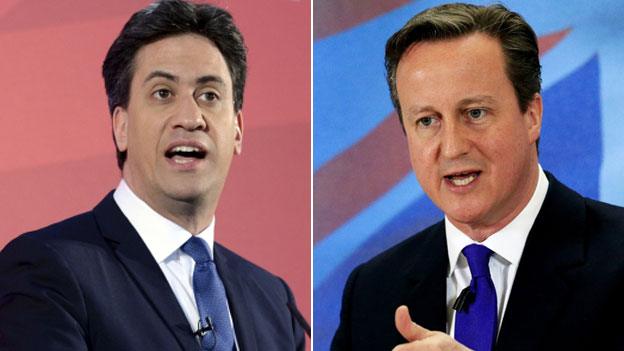 Ed Miliband (l) and David Cameron