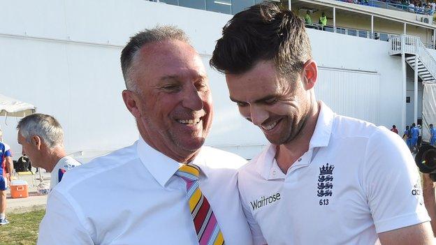 Sir Ian Botham and James Anderson