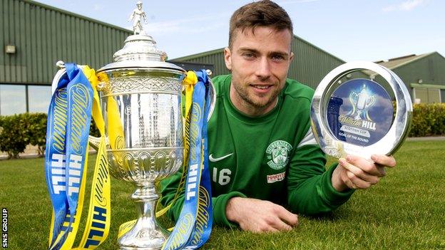 Hibernian midfielder Lewis Stevenson