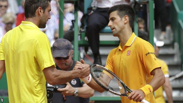 Marin Cilic (left), Novak Djokovic