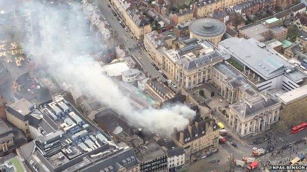 Randolph fire from the air