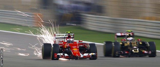 Kimi Raikkonen and Pastor Maldonado