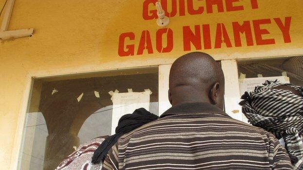 Bus ticket office in Gao, Mali