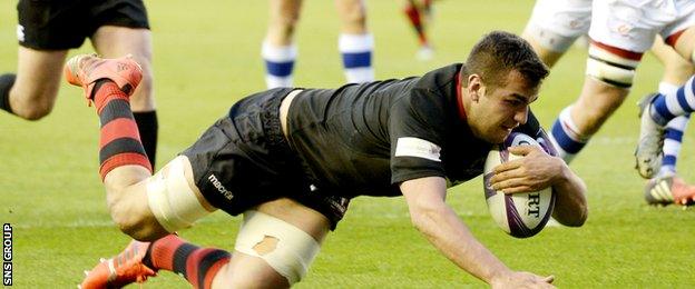 Stuart McInally scores the first try of the evening