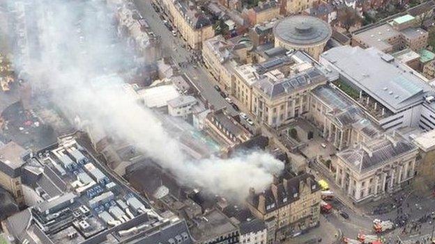 Randolph fire from the air