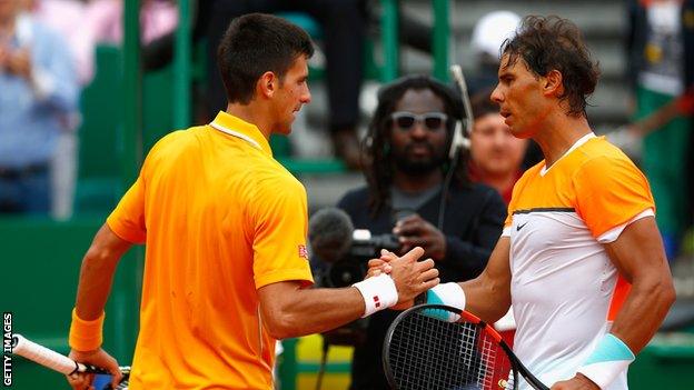 Novak Djokovic and Rafael Nadal