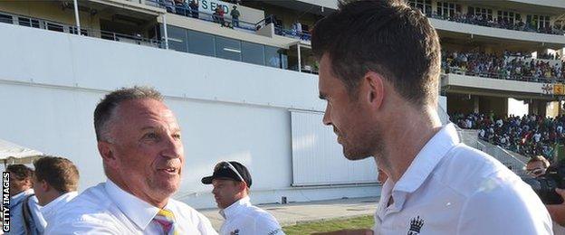 Sir Ian Botham and James Anderson