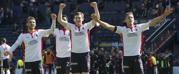 Falkirk will be bidding for a third Scottish Cup success