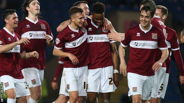 Northampton Town celebrate