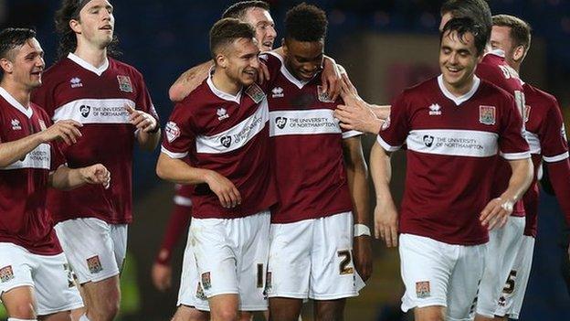 Northampton Town celebrate