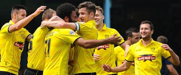 Burton Albion celebrate