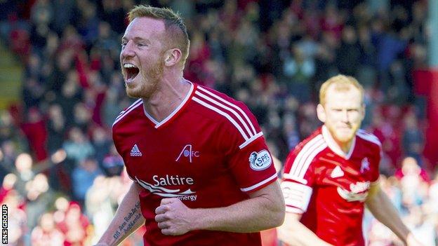 Adam Rooney was on target for Aberdeen