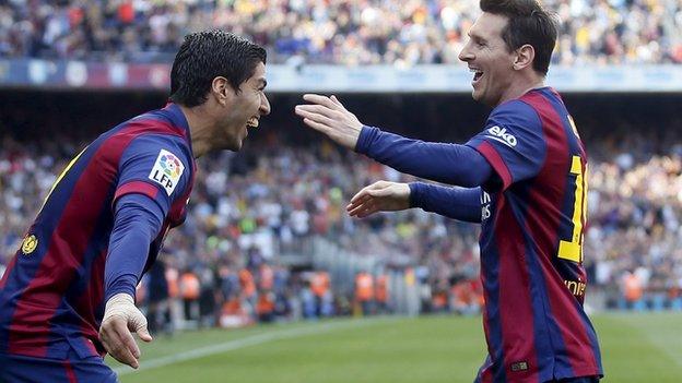 Luis Suarez and Lionel Messi