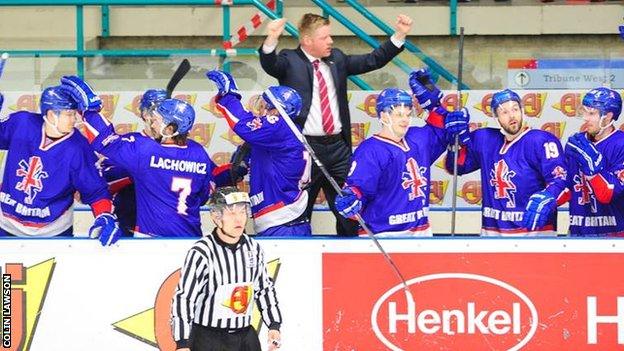 GB coach Pete Russell and his players celebrate