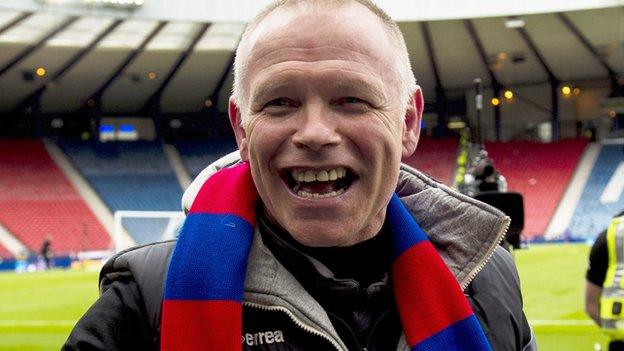 John Hughes celebrates Inverness Caledonian Thistle's victory