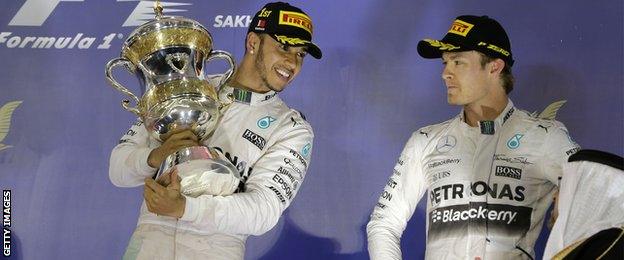 Lewis Hamilton and Nico Rosberg