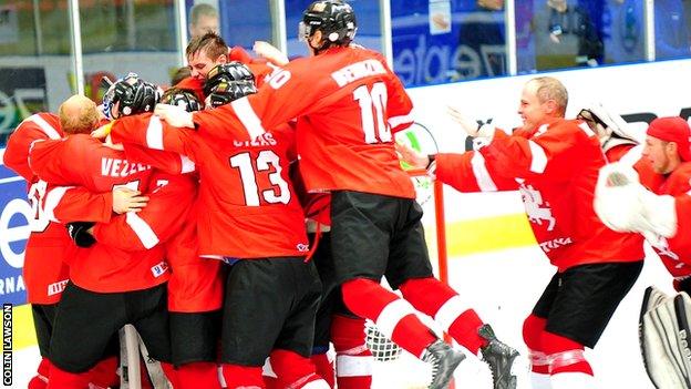 Lithuania players celebrate