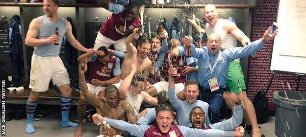 Aston Villa celebrate